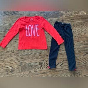 4T Little Girl Valentine’s Day Outfit